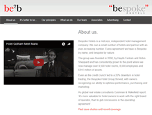 Tablet Screenshot of be2b.bespokehotels.com